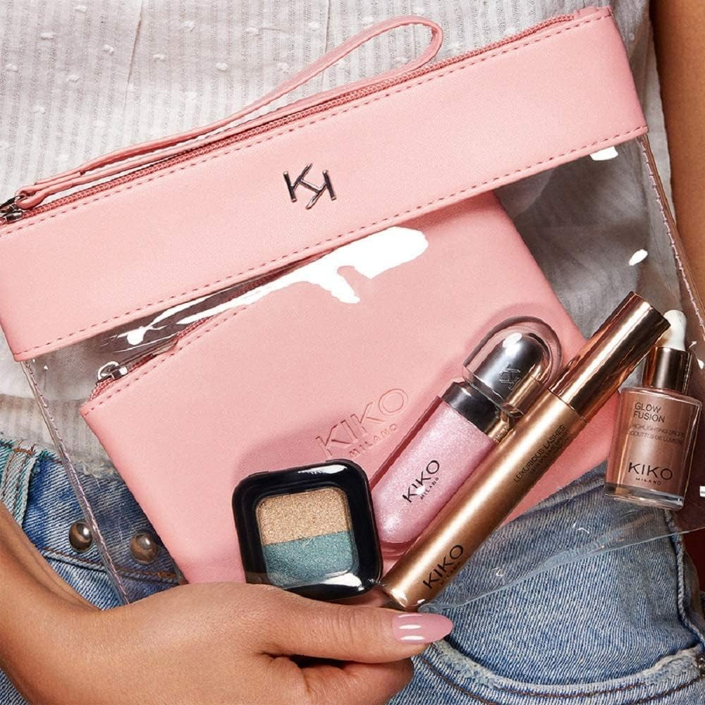 KIKO Milano Transparent Beauty Case | Clear Beauty Case with Inner Pouch