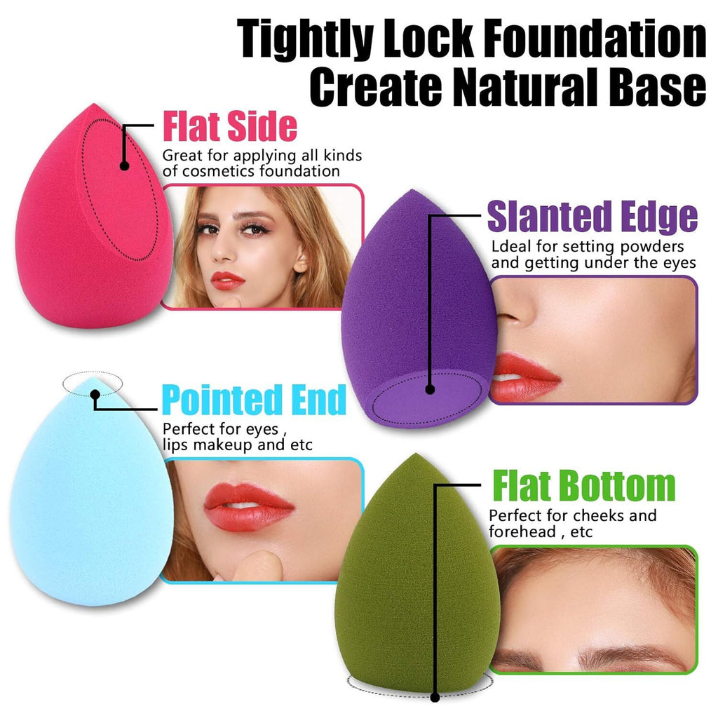 Sponge Blender Beauty Sponge Set 12Pcs and Beauty Foundation Sponge